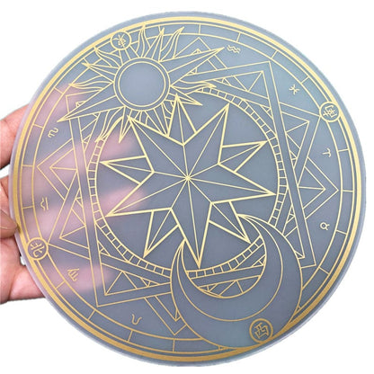 Cute Sakura Magic Circle Black Transparent Cutting Mat ON314 - Egirldoll