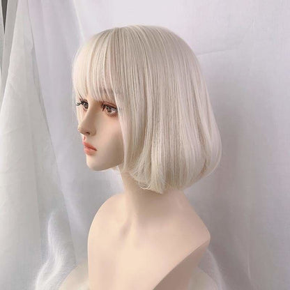 Cute Short Blonde Beige Bobo Bangs Wig SP16162 - Egirldoll