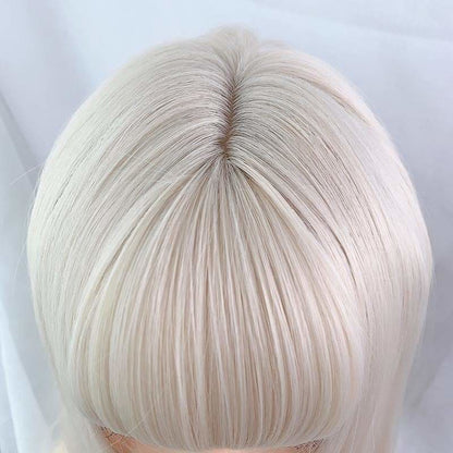 Cute Short Blonde Beige Bobo Bangs Wig SP16162 - Egirldoll