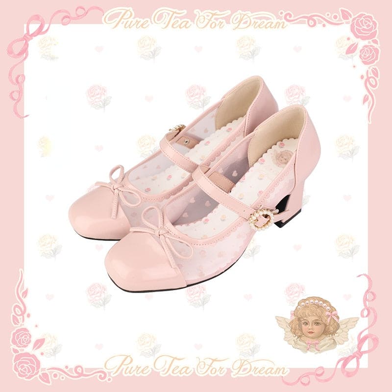 Cute Soft Casual Tea Party Lolita Shoes ON614 - Pink /