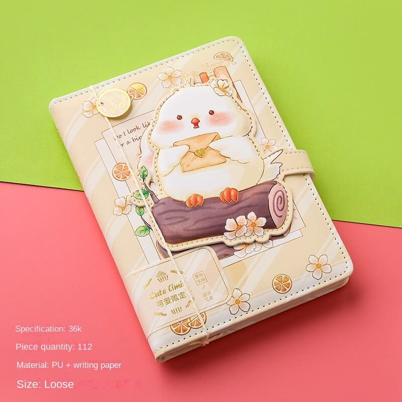 Cute Spring Animals Pastel Diaries ON474 - Orange - diaries