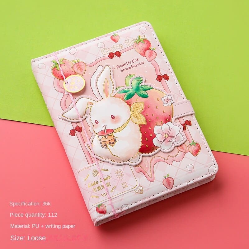 Cute Spring Animals Pastel Diaries ON474 - Strawberry -