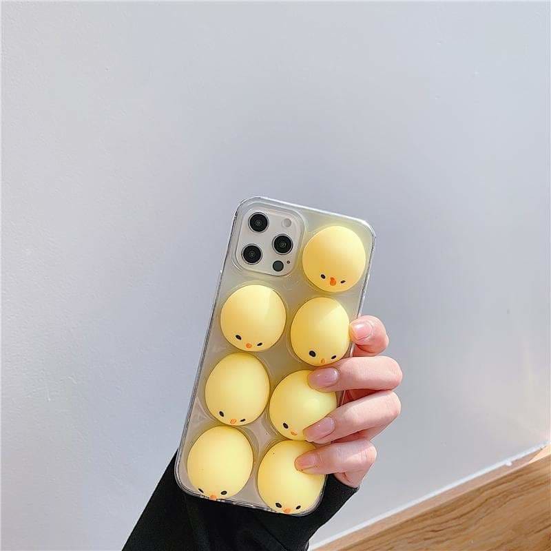 Cute Squishy Chick Phone Case for iphone7/7plus/8/8P/X/XS/XR/XS Max/11/11 pro/11 pro - Egirldoll