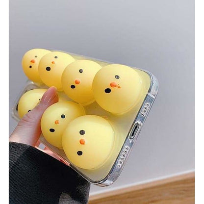 Cute Squishy Chick Phone Case for iphone7/7plus/8/8P/X/XS/XR/XS Max/11/11 pro/11 pro - Egirldoll