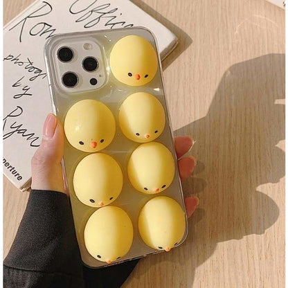 Cute Squishy Chick Phone Case for iphone7/7plus/8/8P/X/XS/XR/XS Max/11/11 pro/11 pro - Egirldoll