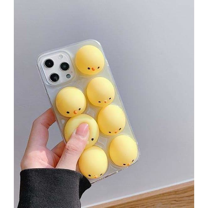 Cute Squishy Chick Phone Case for iphone7/7plus/8/8P/X/XS/XR/XS Max/11/11 pro/11 pro - Egirldoll