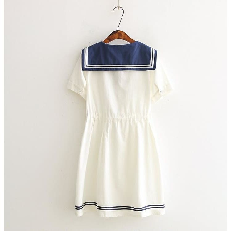 Cute White Sailor Kitty Dress SP16148 - Egirldoll