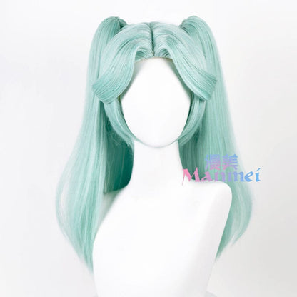 CYBERPUNK Edgerunners Pastel Green Rebecca Base Wig with Twintails ON154 - Egirldoll