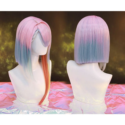 CYBERPUNK Edgerunners Rainbow Gradient Lucy Cosplay Wig ON145 - Egirldoll