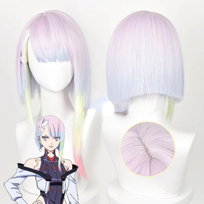 CYBERPUNK Edgerunners Rainbow Gradient Lucy Cosplay Wig Style 2 ON153 - Egirldoll