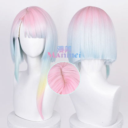 CYBERPUNK Edgerunners Rainbow Gradient Lucy Cosplay Wig Style 2 ON153 - Egirldoll