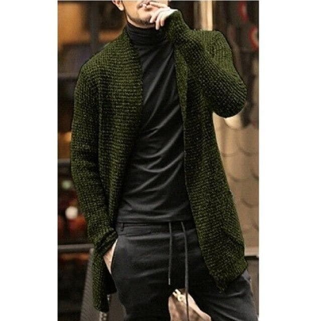 Dark Academia Men's Cardigan Streetwear Knitted Coat SP16318 - Egirldoll
