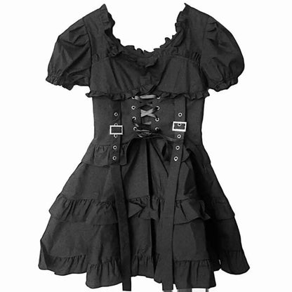 Dark Black Gothic Lolita Dress EG15278 - Egirldoll