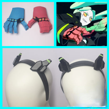 CYBERPUNK Edgerunners Rebecca Becca Head dress Hand Cosplay Props ON184 - Egirldoll