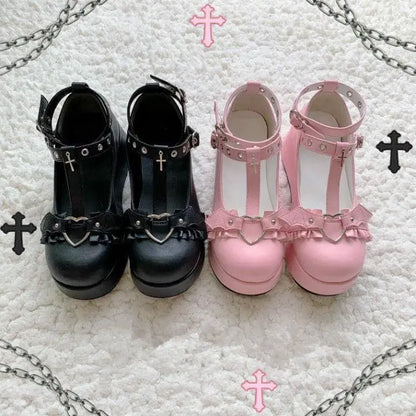 [Demon contract] Little Bat Dark Gothic Platform Doll Shoes EG15177 - Egirldoll