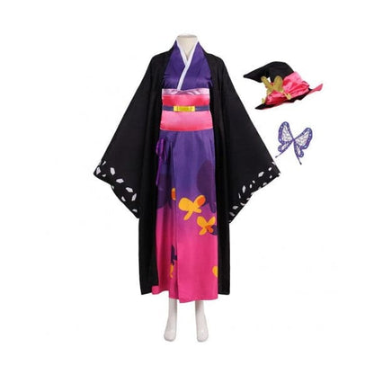 Demon Slayer Kocho Shinobu Halloween Kimono Cosplay Costume Customization HW21 - Egirldoll