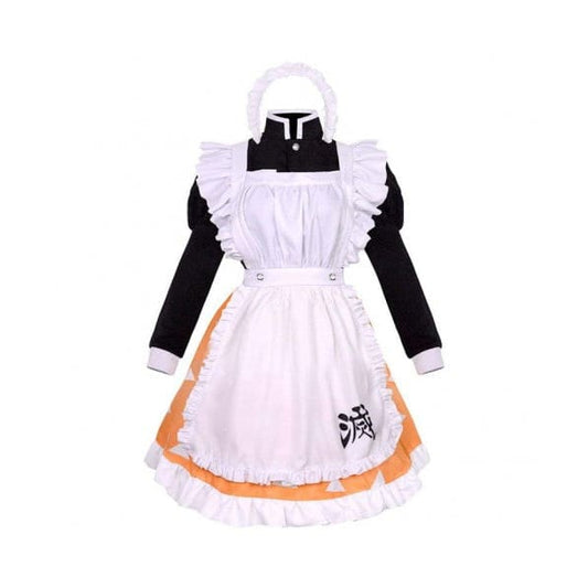 Demon Slayer Zenitsu Agatsuma Maid Halloween Cosplay Costume HW16 - Egirldoll