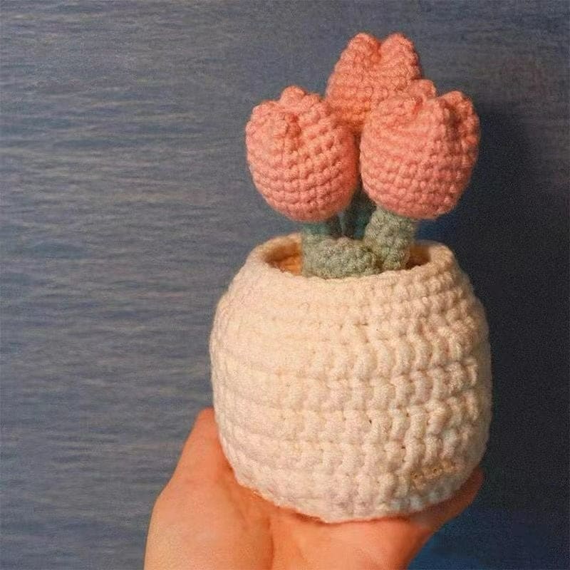 DIY knitted tulip pot decoration MK18502 - Egirldoll