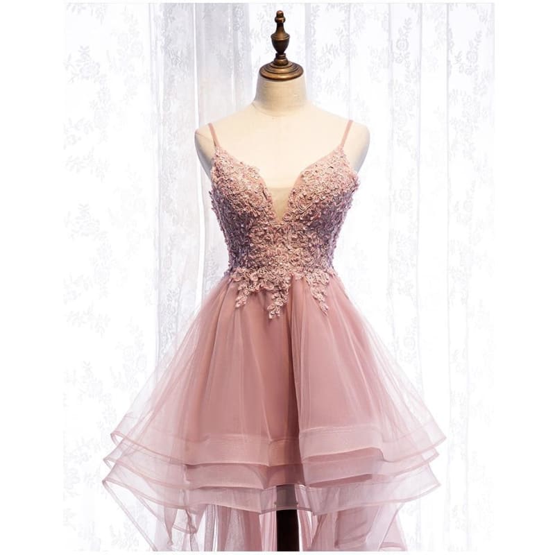 Elegant V-Neck Beads Long Evening Dresses Party Tulle Prom Gowns SS1826 - Egirldoll
