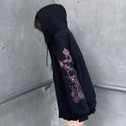 Embroidery JK Zipper Hooded Coat EG133 - Egirldoll