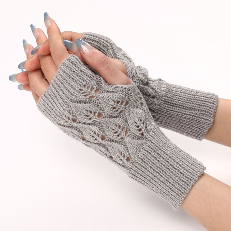 Eyelet Fingerless Knit Gloves OD23 - Egirldoll