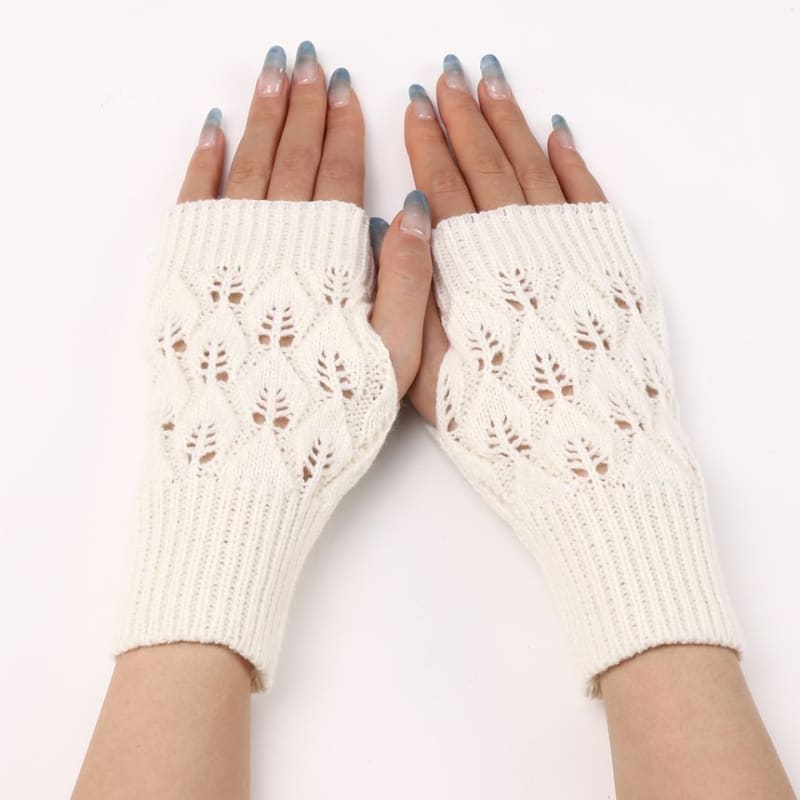 Eyelet Fingerless Knit Gloves OD23 - Egirldoll