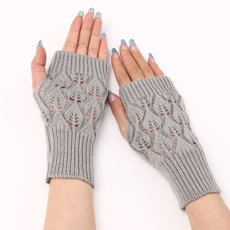 Eyelet Fingerless Knit Gloves OD23 - Egirldoll