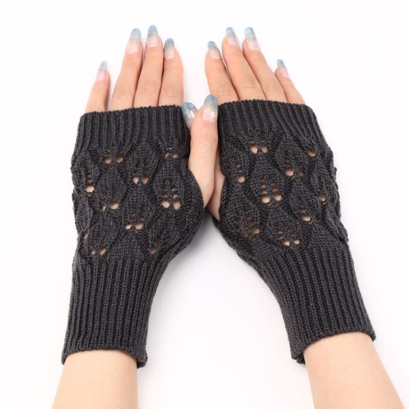 Eyelet Fingerless Knit Gloves OD23 - Egirldoll