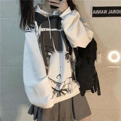 Fashion Cartoon Printed Girls Streetwear Hoodies EG15462 - Egirldoll