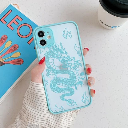 Fashion Dragon Pattern Transparent iPhone Phone Case EE0781 - Egirldoll