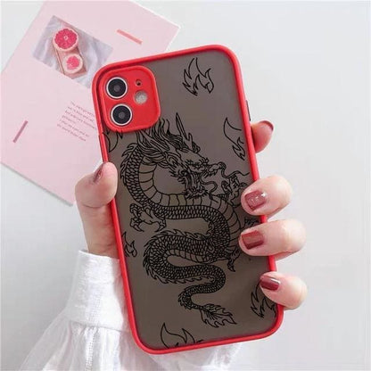 Fashion Dragon Pattern Transparent iPhone Phone Case EE0781 - Egirldoll