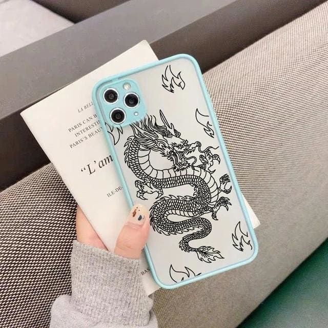 Fashion Dragon Pattern Transparent iPhone Phone Case EE0781 - Egirldoll