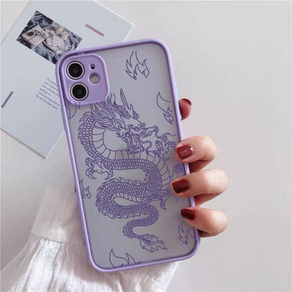 Fashion Dragon Pattern Transparent iPhone Phone Case EE0781 - Egirldoll