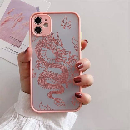 Fashion Dragon Pattern Transparent iPhone Phone Case EE0781 - Egirldoll