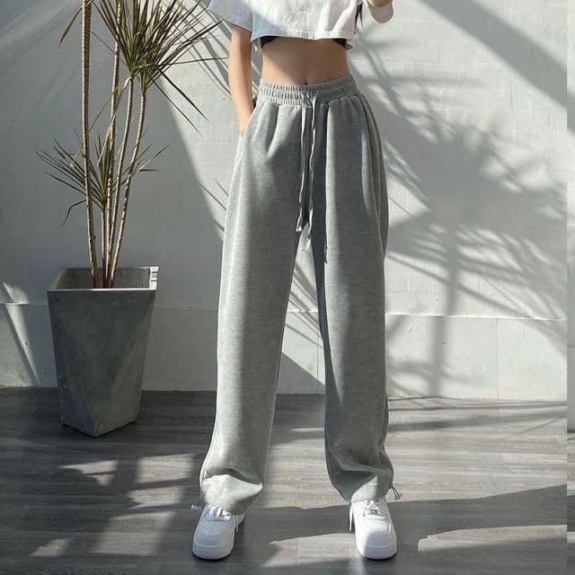 Fashion Oversize Gray Jogging Sweatpants - Egirldoll