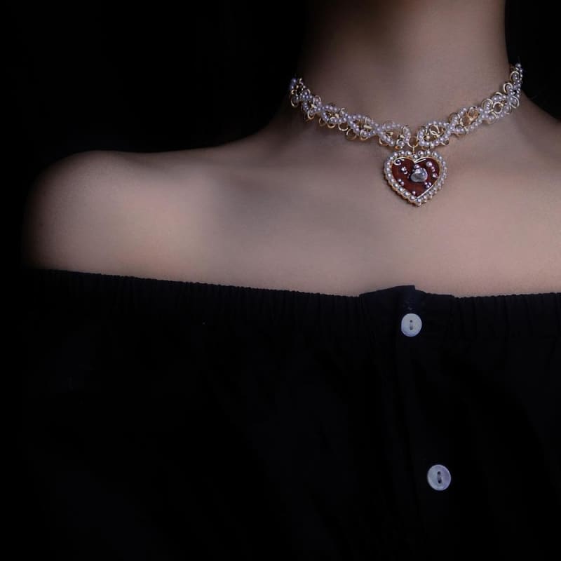 Fashion Pearl Temperament Collarbone Necklace EG15574 - Egirldoll