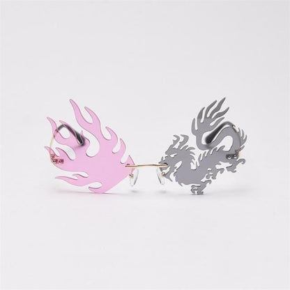 Fashion Rimless Dragon Phoenix Sunglasses SE0745 - Egirldoll