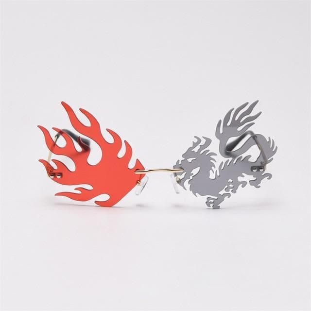 Fashion Rimless Dragon Phoenix Sunglasses SE0745 - Egirldoll