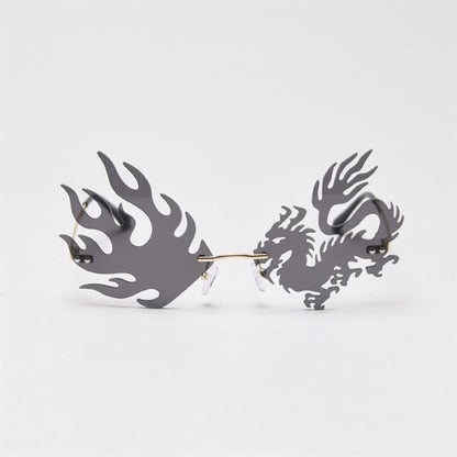 Fashion Rimless Dragon Phoenix Sunglasses SE0745 - Egirldoll