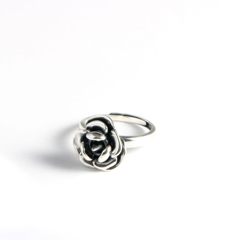 Fashion Silver Color Removable Rose Flower Female Self Defense Ring ME03 - Egirldoll