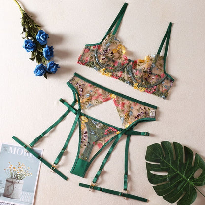 Floral Lingerie Set - Egirldoll