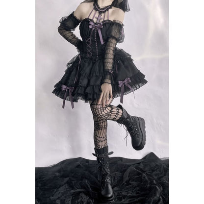 【Full Payment Reservation】Soft Gothic Cross Barbie Doll Halter Lolita Dress EG17397 - Egirldoll