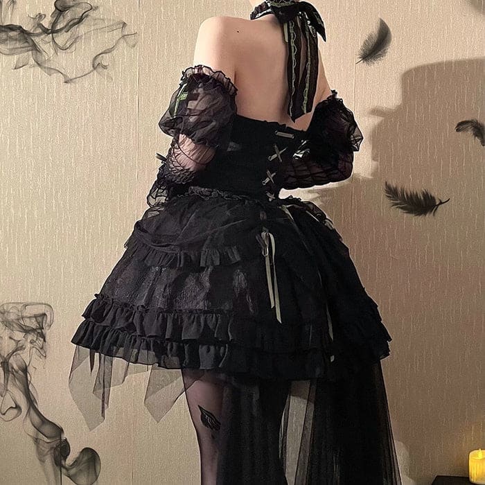 【Full Payment Reservation】Soft Gothic Cross Barbie Doll Halter Lolita Dress EG17397 - Egirldoll