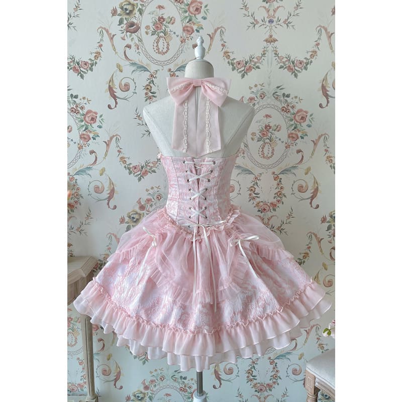 【Full Payment Reservation】Soft Gothic Cross Barbie Doll Halter Lolita Dress EG17397 - Egirldoll