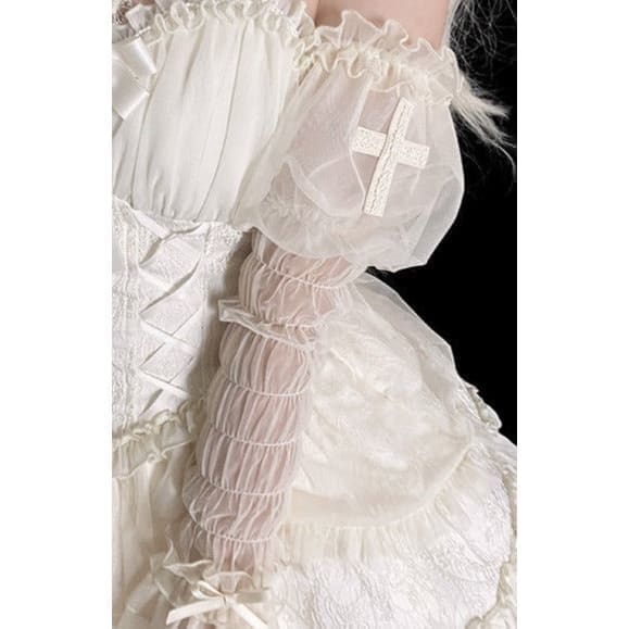 【Full Payment Reservation】Soft Gothic Cross Barbie Doll Halter Lolita Dress EG17397 - Egirldoll