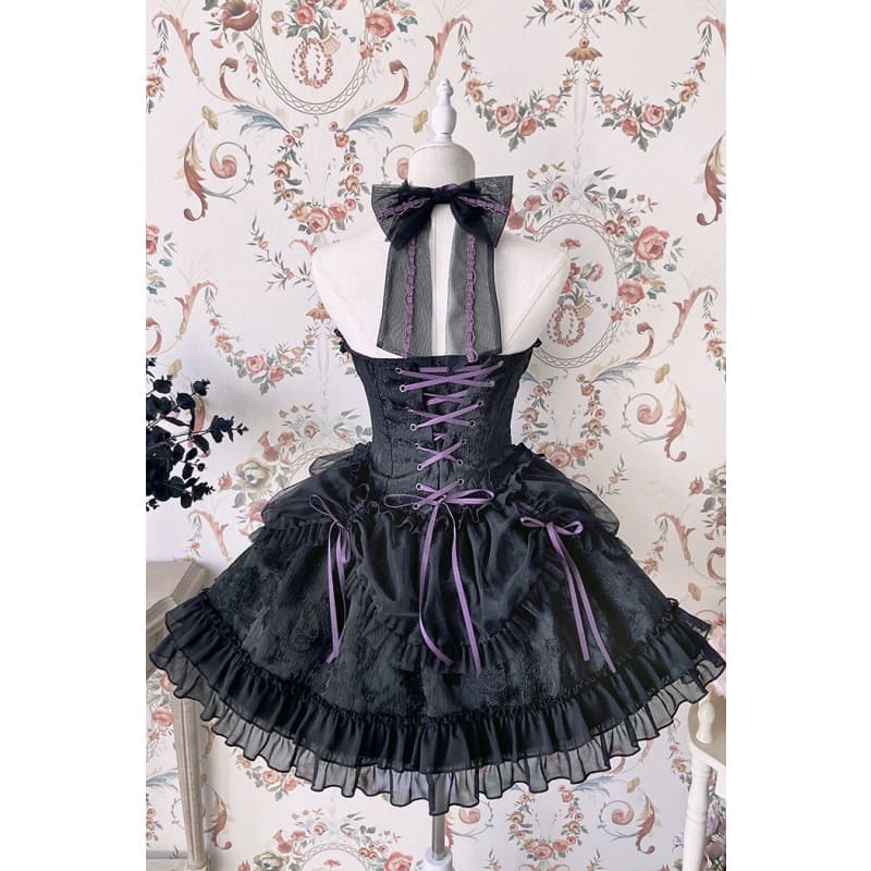 【Full Payment Reservation】Soft Gothic Cross Barbie Doll Halter Lolita Dress EG17397 - Egirldoll