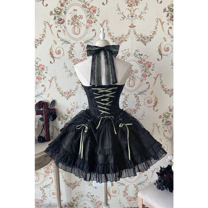 【Full Payment Reservation】Soft Gothic Cross Barbie Doll Halter Lolita Dress EG17397 - Egirldoll