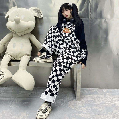 Funny Cute Cow/Checker Overalls SP15663 - Egirldoll