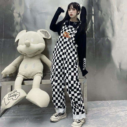 Funny Cute Cow/Checker Overalls SP15663 - Egirldoll