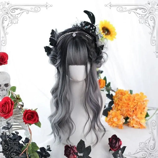 Gentle Lolita Silvery Gray Long Curls Hair EG15151 - Egirldoll
